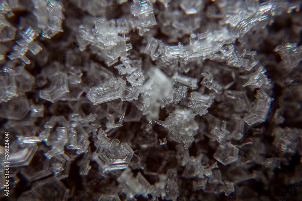 incredible ice texture, macro texture of snow. ice growth from crystals incredible ice texture, macro texture of snow. ice growth from crystals