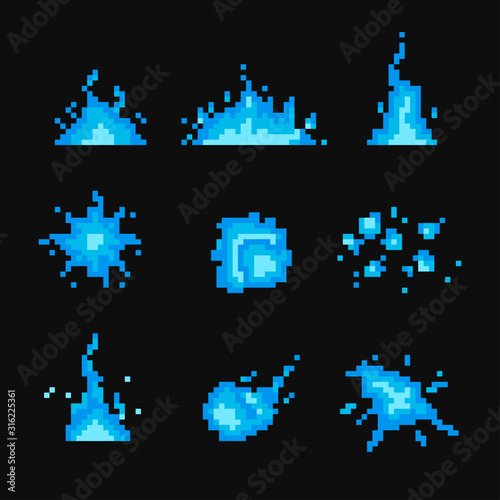 Pixel art fire
