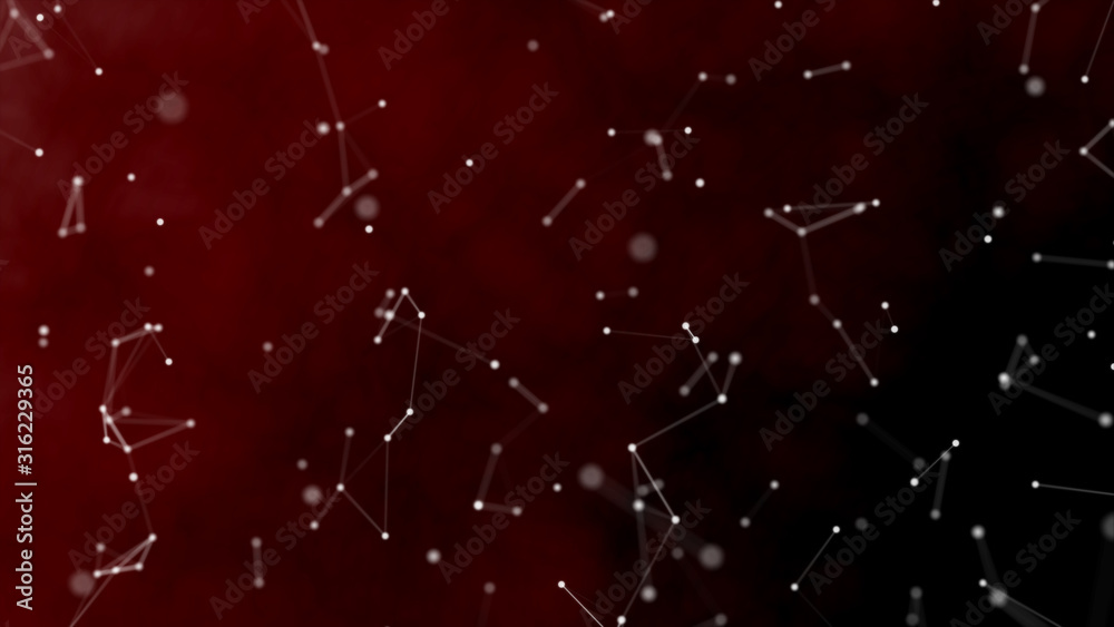 Abstract futuristic red plexus background with connecting points and lines. Science, technology, business, space concept. Plexus digital wallpaper. Abstract futuristic red plexus background with connecting points and lines. Science, technology, business, space concept. Plexus digital wallpaper.