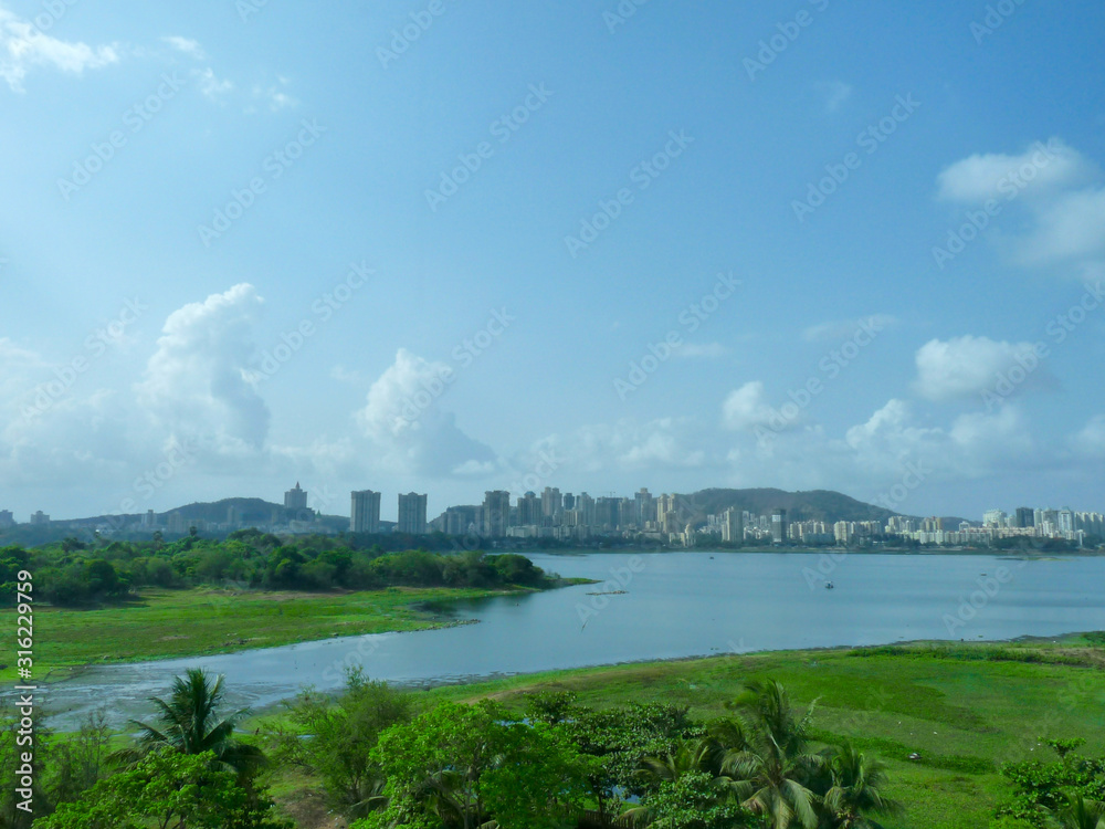 River Sky Water City Mumbai in India - BOM