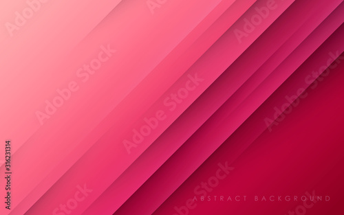 Modern abstract pink background diagonal papercut decoration