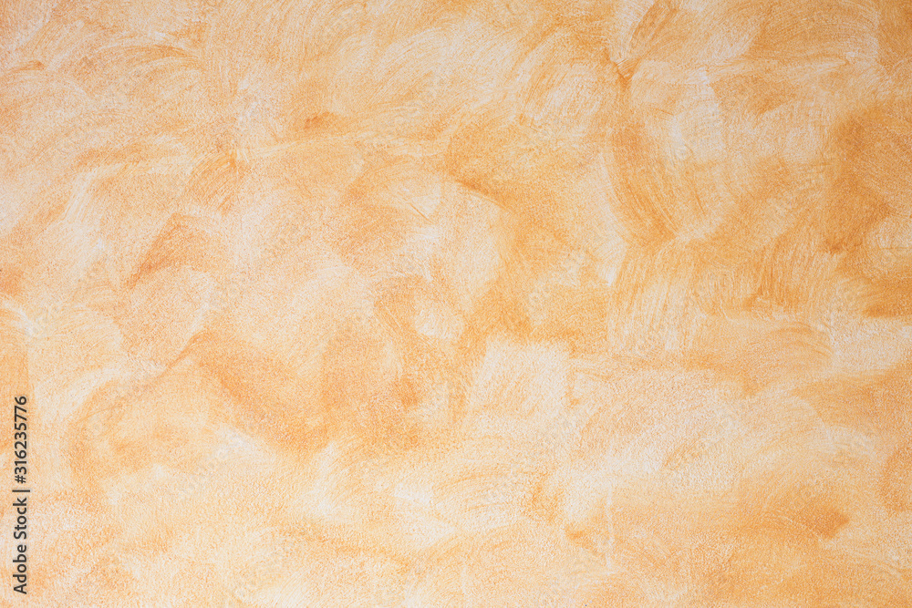 textura rugosa de pared pintada de naranja - obrazy, fototapety, plakaty 