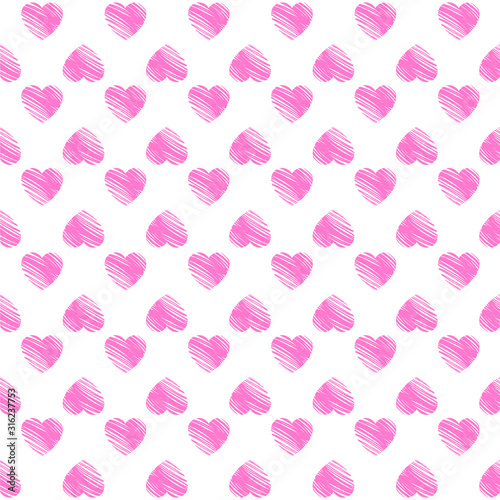 Valentine's day. Seamless pattern with hearts,