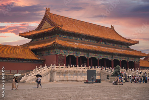 exterior of the Forbidden City in Beijing