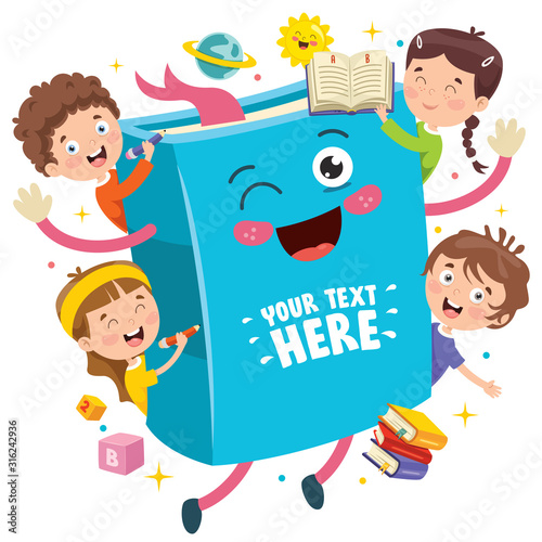 Little Students Playing With Book