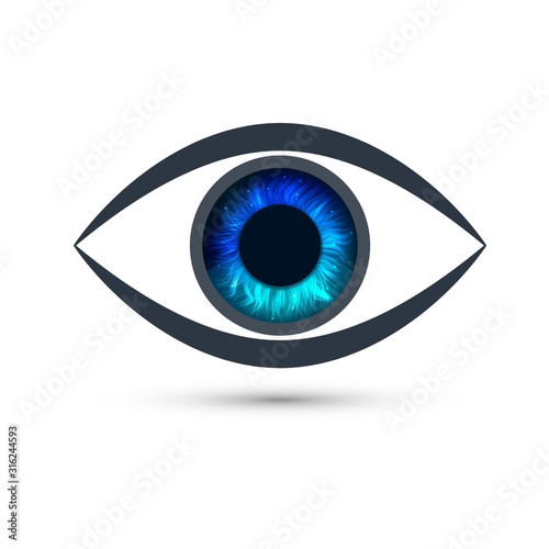 Icon eyes on a white background, logo. Vision. Eye health