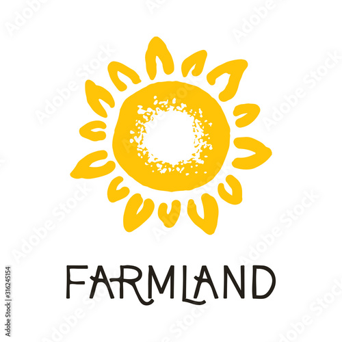 Logo for farming sunflower.