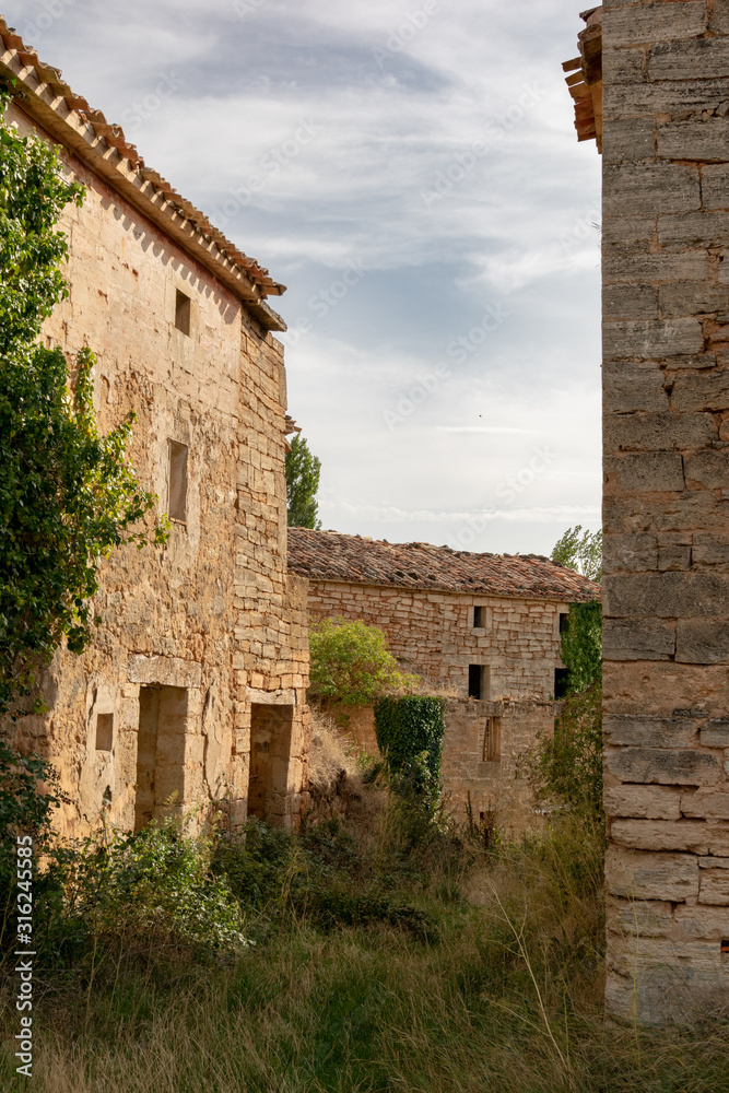 Barcena de Bureba. Abandoned town of Burgos, in Castilla y Leon, Spain