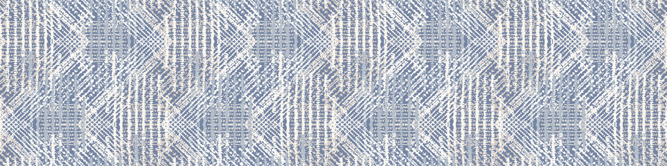 Keuken achterwand Landelijke stijl patronen Grey french linen vector texture seamless border pattern. Brush stroke grunge woven abstract banner background. Country farmhouse style textile. Irregular distressed marks ribbon trim in gray blue.  © Limolida Studio