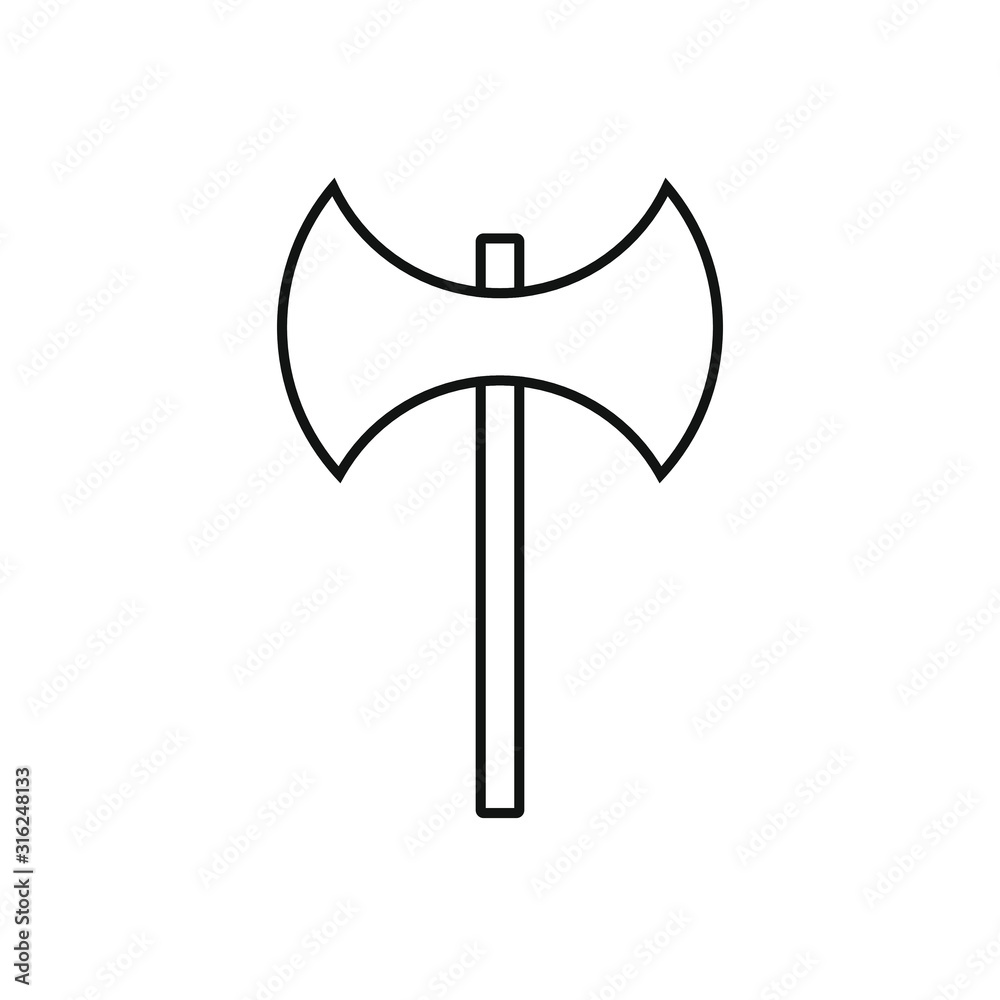 medieval ax shaped icon vector medieval ax shaped icon vector