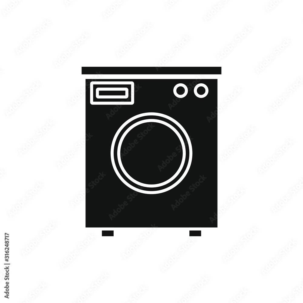 washer shaped vector icon formed by simple shapes