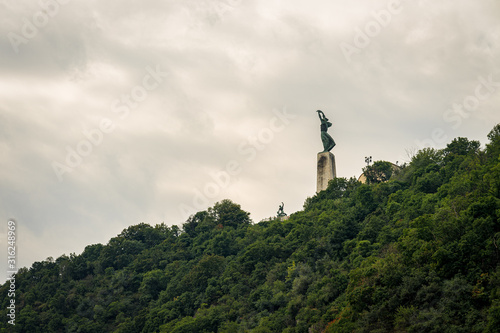 Liberty Statue in Budapest, Hungary.
