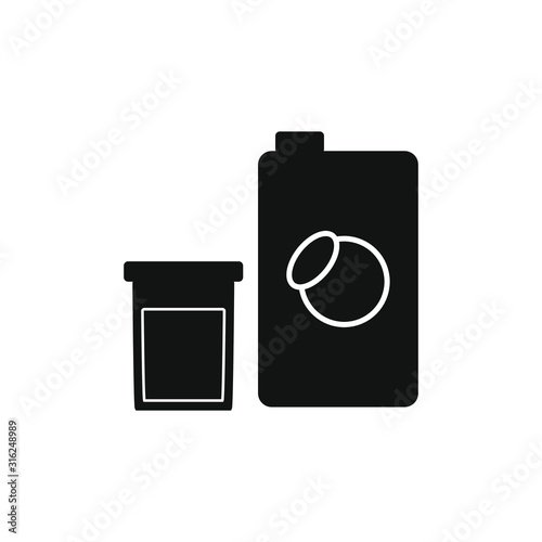 vector icon with orange juice box shape