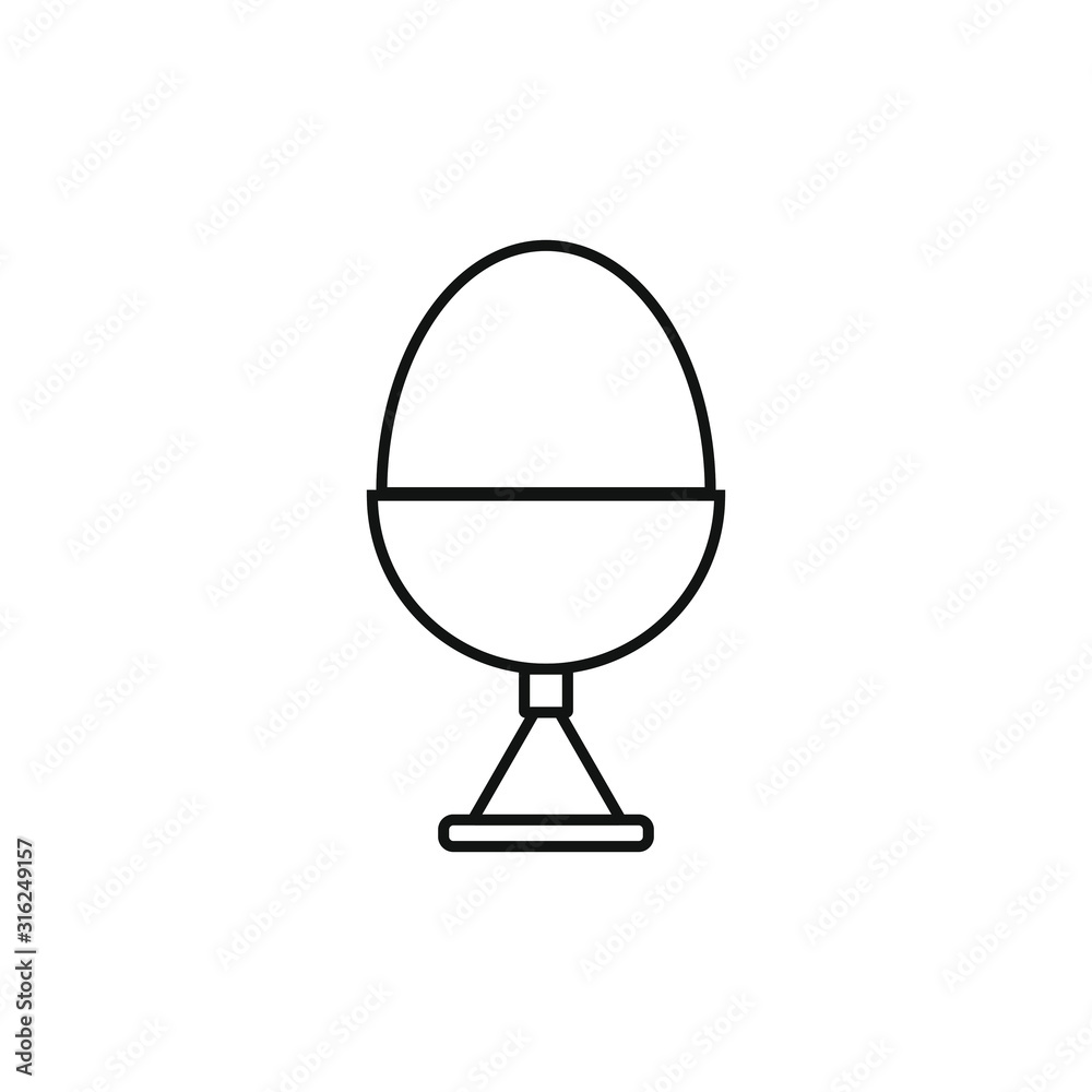 vector icon with chicken egg shape vector icon with chicken egg shape