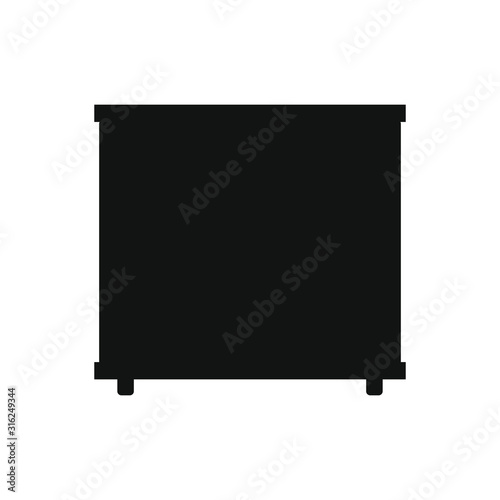 vector icon with wooden cupboard shape