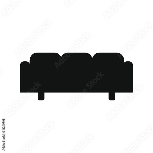 vector icon with modern sofa shape