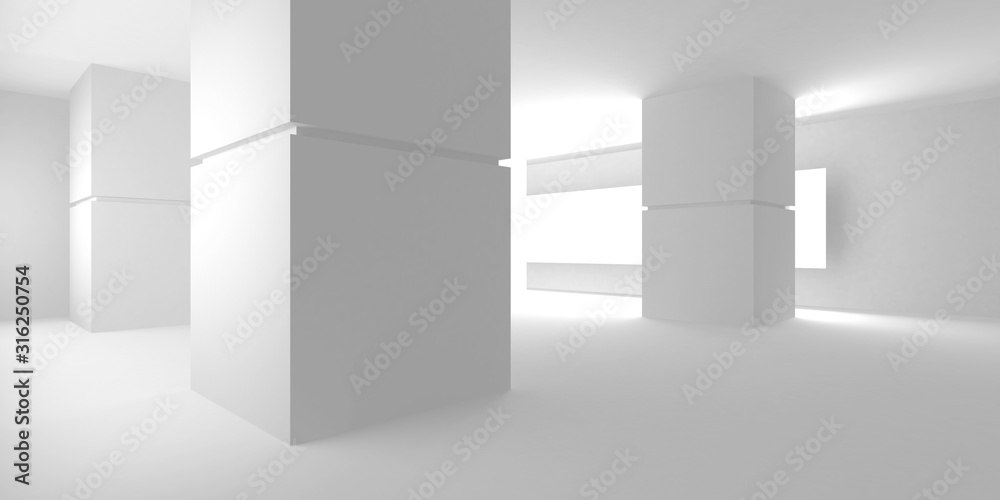 Futuristic White Architecture Design Background Futuristic White Architecture Design Background