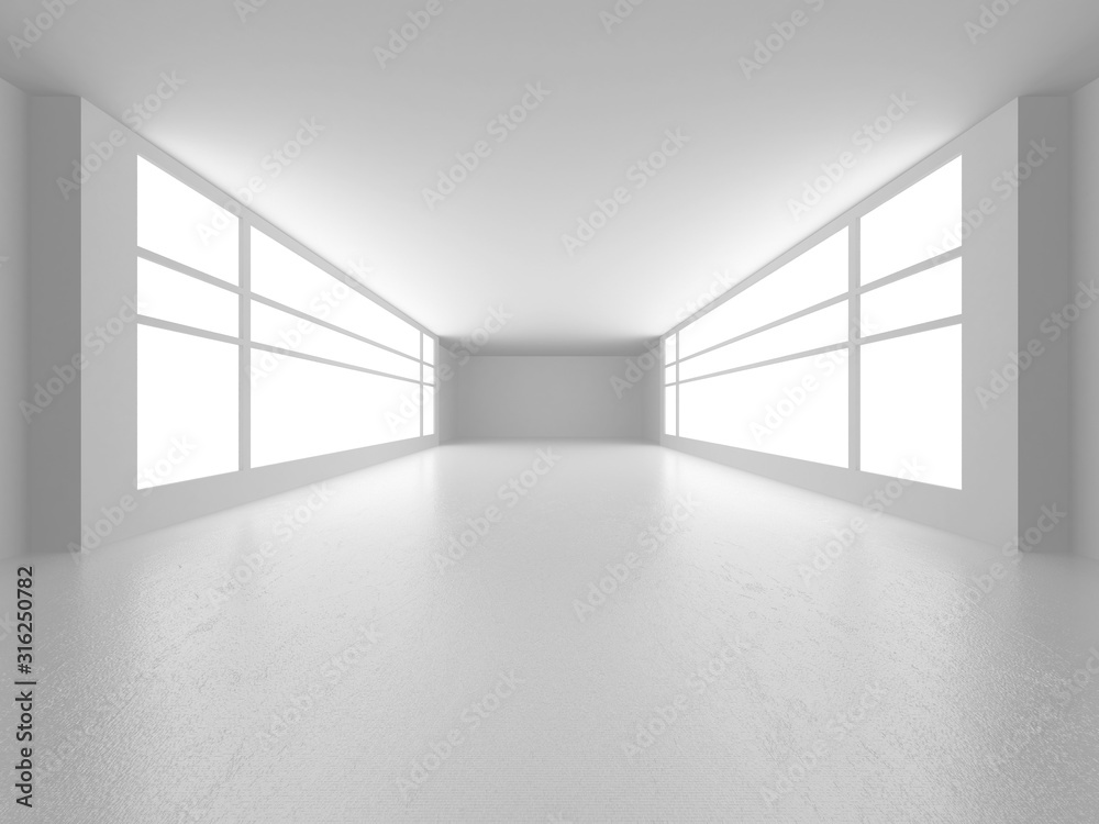 Fototapeta premium Futuristic White Architecture Design Background