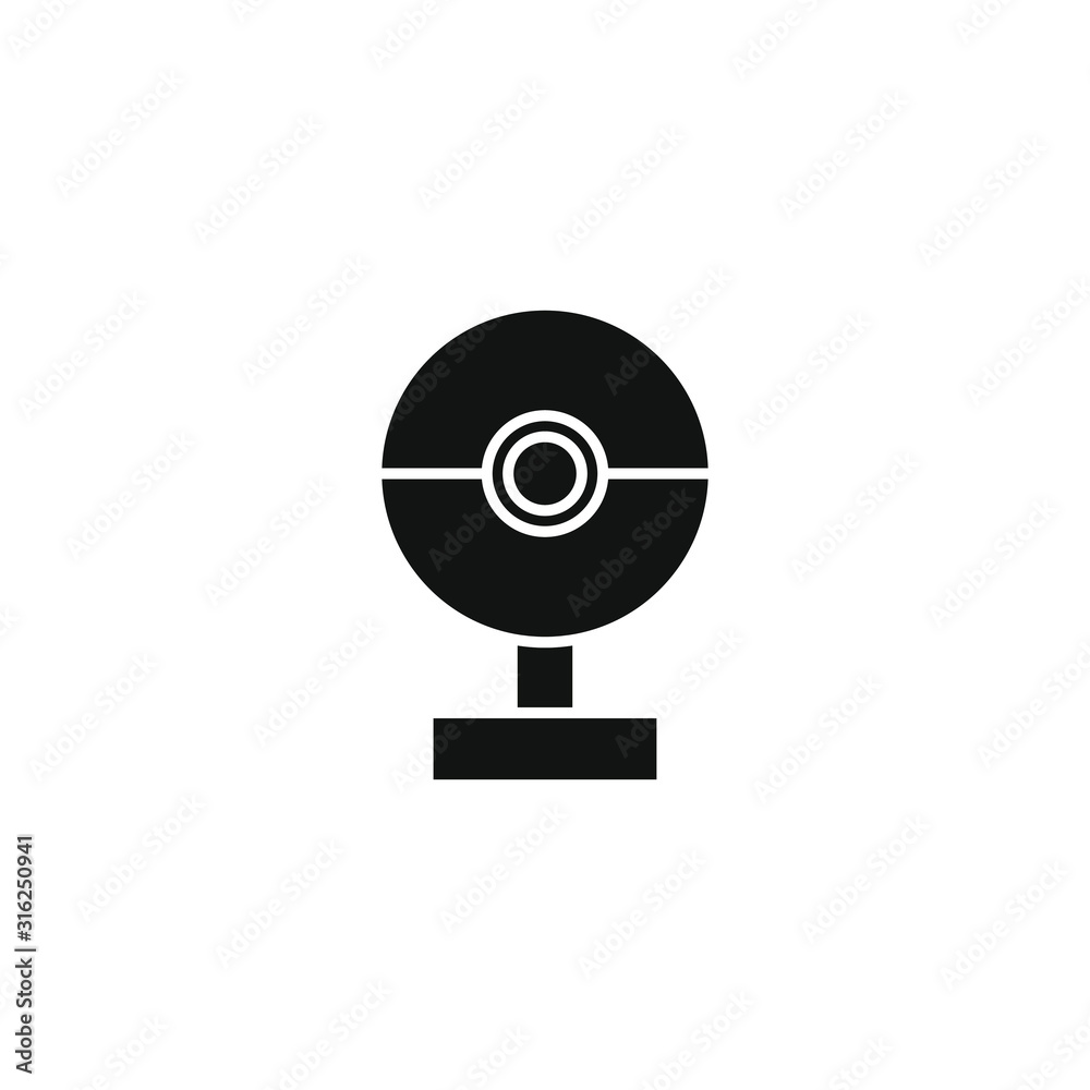 vector icon with round webcam shape vector icon with round webcam shape