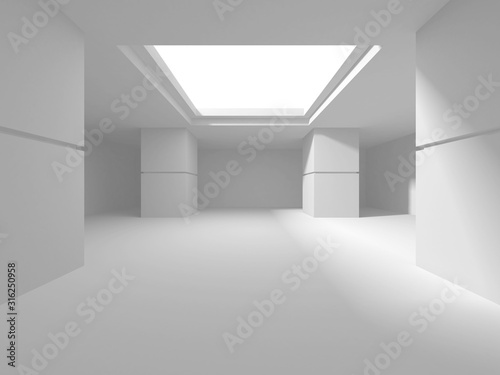 Futuristic White Architecture Design Background