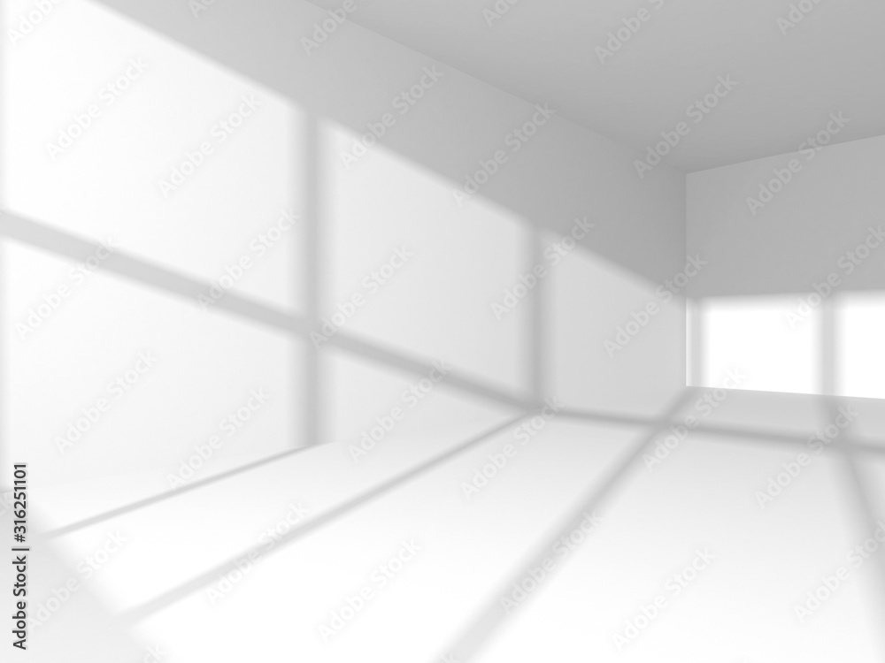 Fototapeta premium Futuristic White Architecture Design Background