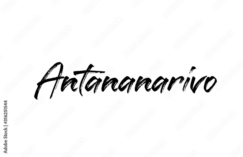 capital Antananarivo typography word hand written modern calligraphy text lettering