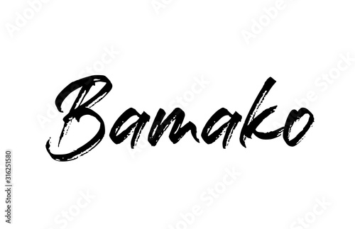 capital Bamako typography word hand written modern calligraphy text lettering