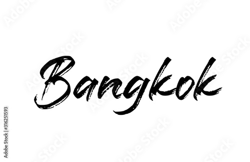 capital Bangkok typography word hand written modern calligraphy text lettering