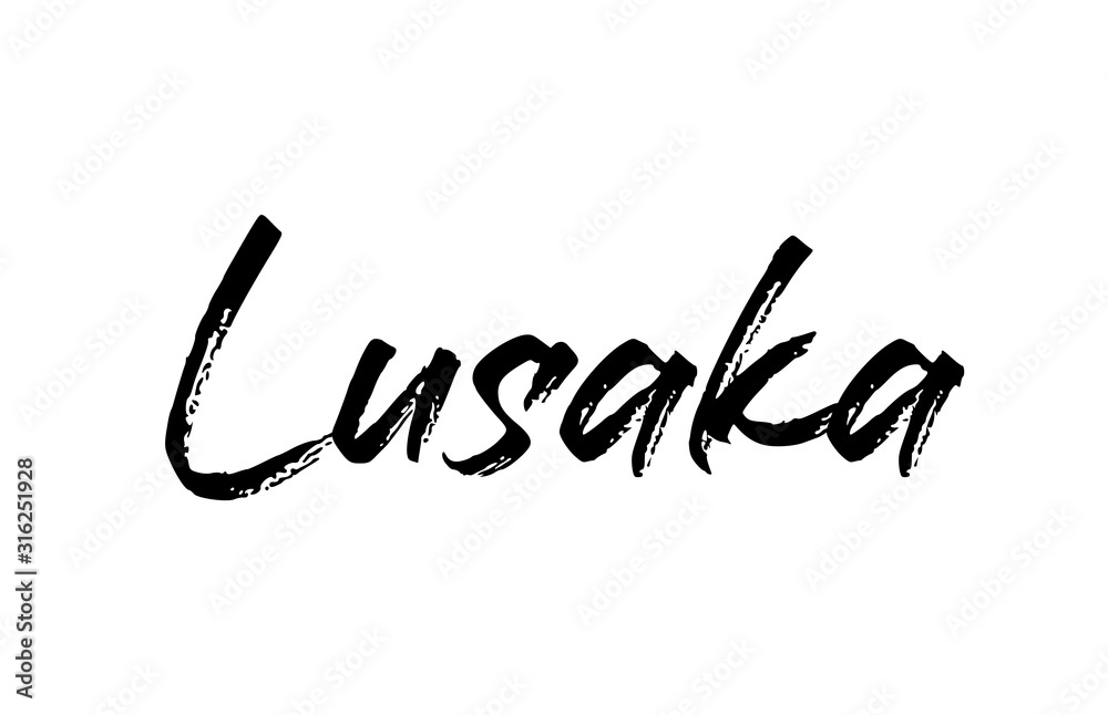 capital Lusaka typography word hand written modern calligraphy text lettering capital Lusaka typography word hand written modern calligraphy text lettering