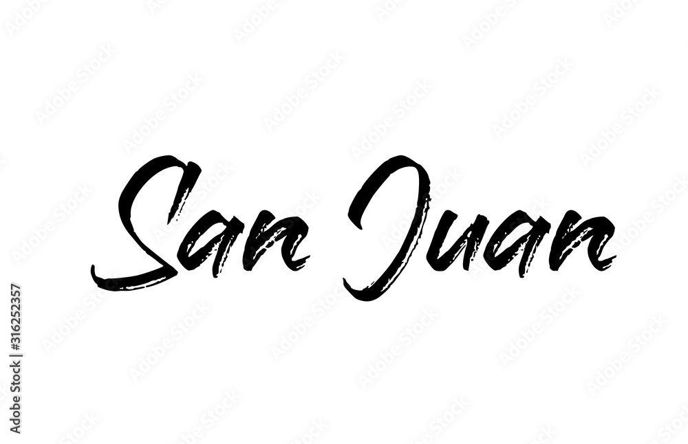 capital San Juan typography word hand written modern calligraphy text lettering