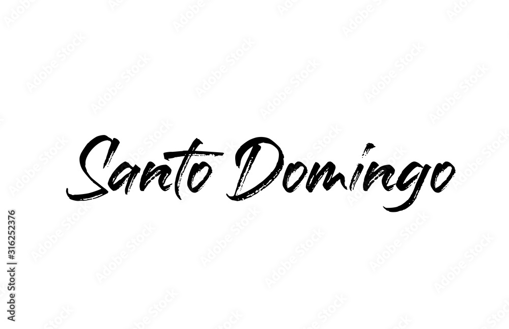 capital Santo Domingo typography word hand written modern calligraphy text lettering