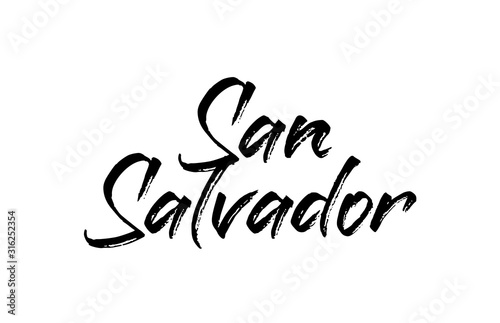 capital San Salvador typography word hand written modern calligraphy text lettering