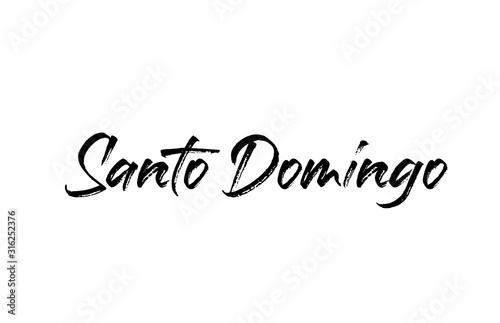 capital Santo Domingo typography word hand written modern calligraphy text lettering