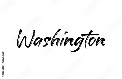 capital Washington DC typography word hand written modern calligraphy text lettering