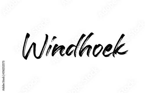 capital Windhoek typography word hand written modern calligraphy text lettering