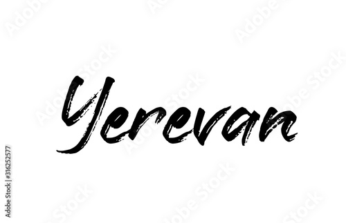 capital Yerevan typography word hand written modern calligraphy text lettering