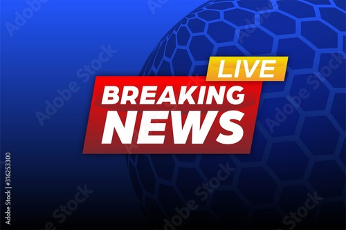 Breaking news banner background vector illustration, web banner design, discount card, promotion, flyer layout, ad, advertisement, printing media.