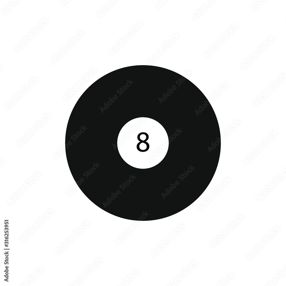 billiard ball vector icon with simple shapes billiard ball vector icon with simple shapes