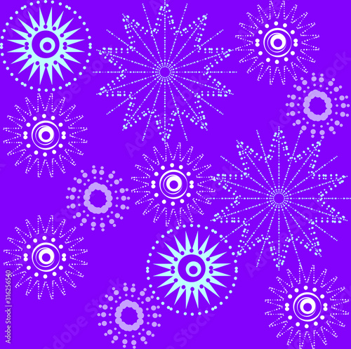 Mysterious Magic Flowers-Snowflakes Patterns For Your Fabric Or Paper For Creativity