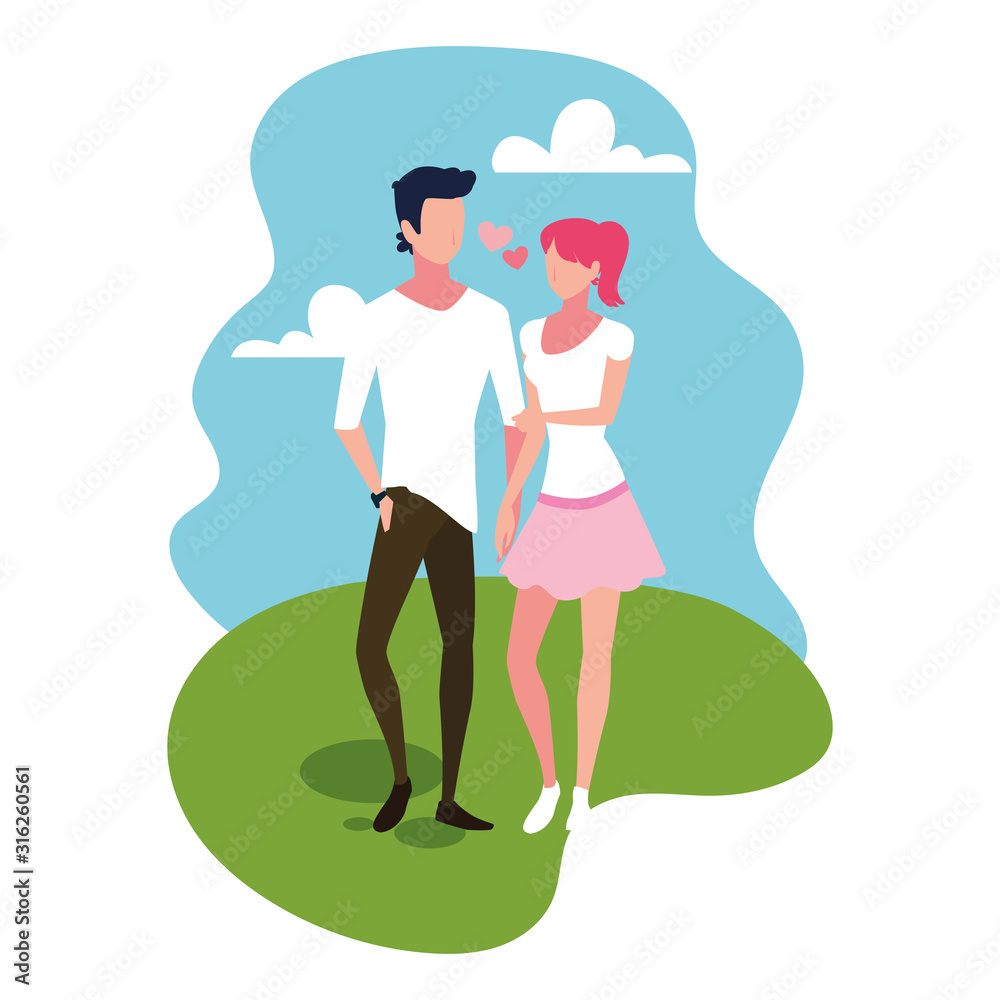 couple in love, man and woman showing affection couple in love, man and woman showing affection