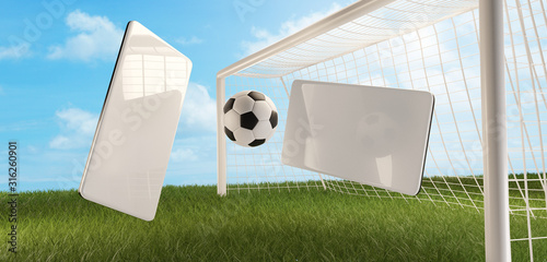 mobile phone soccer footbal...