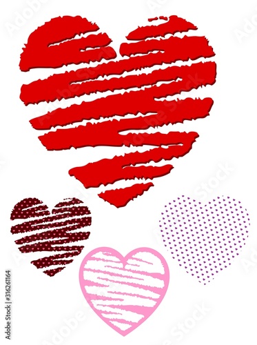 assortment of valentine's day heart designs