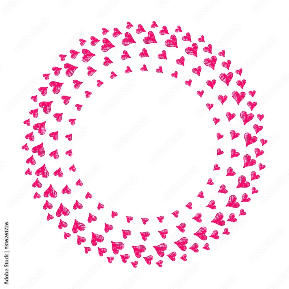 Circular heart shaped frame. Love related items. Home decoration printable. Circular heart shaped frame. Love related items. Home decoration printable.