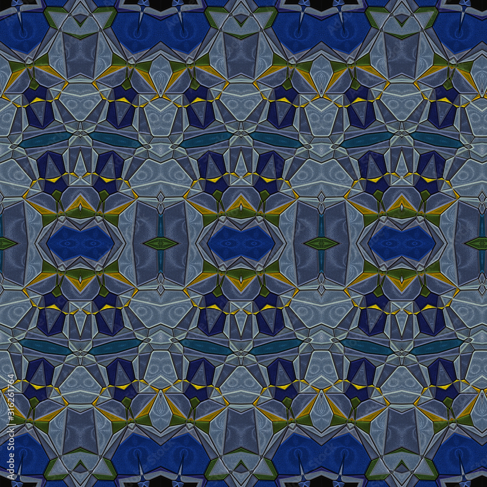 3d effect - abstract symmetric geometric pattern