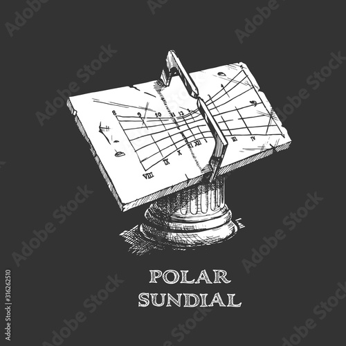  illustration of polar sundial