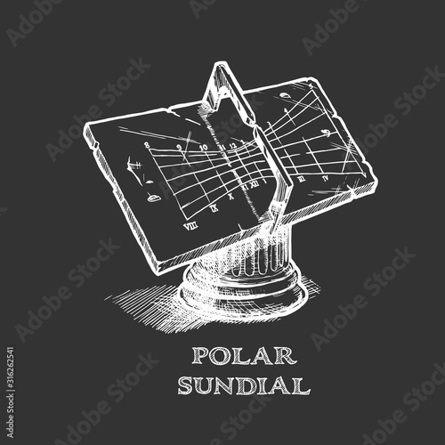  illustration of polar sundial