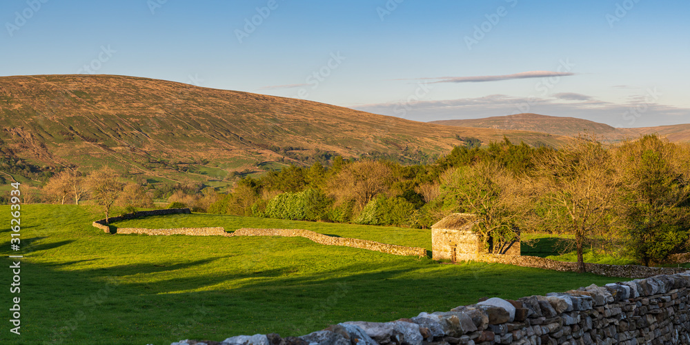 Obraz premium Yorkshire Dales landscape in the Dent Dale near Gawthrop, Cumbria, England, UK