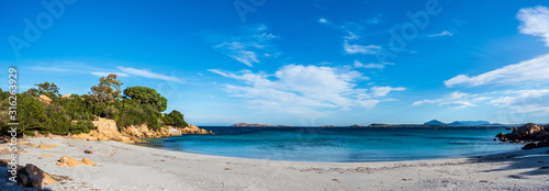 The beautiful Capriccioli beach in Sardinia