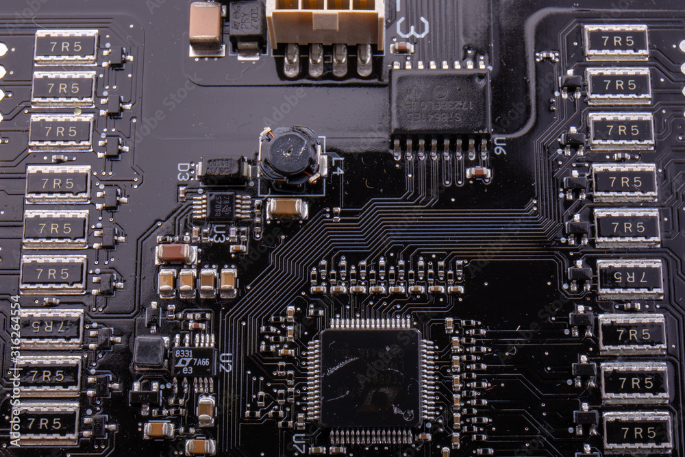 Fototapeta premium closeup of electronic circuit board