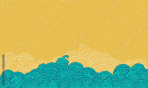 Chopping sea in oriental style